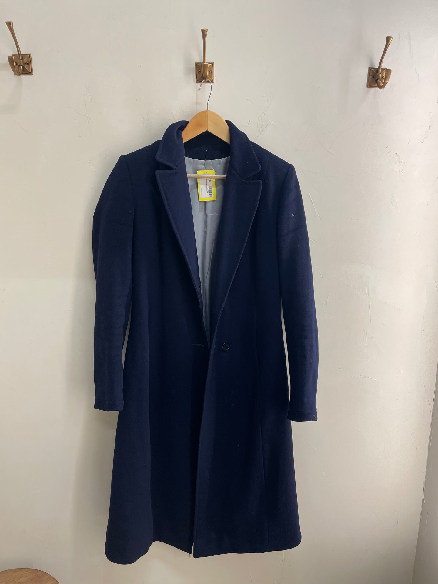 Blue wool overcoat size S