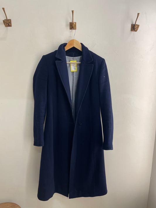 Blue wool overcoat size S